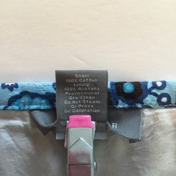 Ann Taylor Ladies Lined Skirt Blue/ Navy/ White Size 10 - Picture 5 of 5